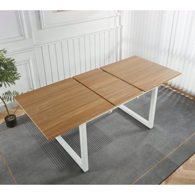 Square Extendable Dining Table With Metal Leg