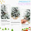 Arbre de Noël enneigé 3 pi avec 355 pointes, pe / branches enneigées, pin et baies pour le décor de table d'entrée de table, look réaliste, 14, base recouverte de toile de jute rouge et stable
