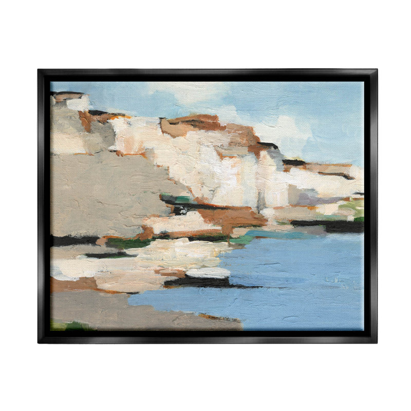 "Ocean Cliff Nature Landscape", art mural sur toile flottante par Ethan Harper, H 17 po x l 21 po x P 1,7 po
