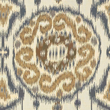 Guaranteed in Stock Fabric, Blue/Beige/Brown