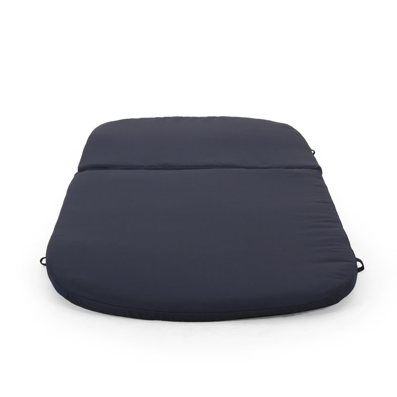 Delano Outdoor 1'' Chaise Lounge Seat Cushion, Navy Blue