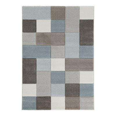 Lozano area rug Machine Woven Rectangle Beige/Blue