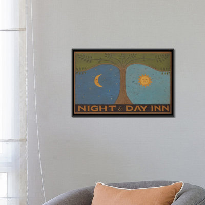 Night and Day Inn - reproduction d'art murale encadrée