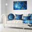 Coussin lombaire à grille fractale incandescente Abstract-30734763