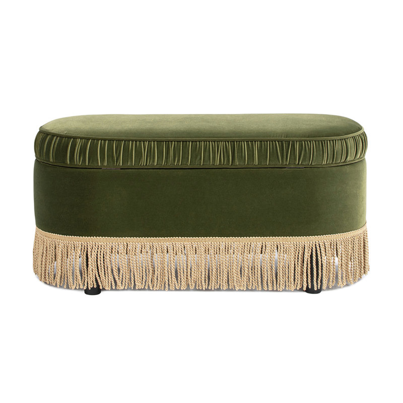 Repose-pieds avec rangement 38 po Serena, Vert olive