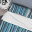 Noir et bleu à rayures grunge - Ensemble de housse de couette abstrait - Polyester en microfibre