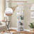 5-Tier 360° Rotating Bookshelf Tower (White)-1528161733