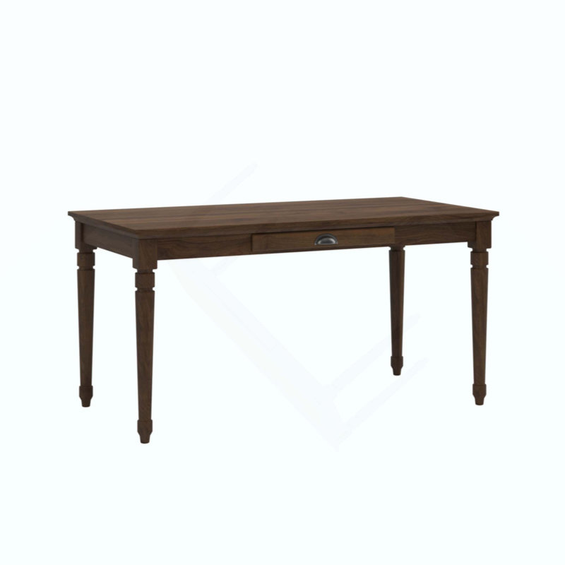 Bureau d'écriture de style campagnard rustique de 60 po, poste de travail d'ordinateur rétro avec plateau à clavier rabattable, console multifonctionnelle pour bureau à domicile