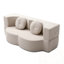 Le canapé-lit 2 en 1 pliant avec coussin se transforme facilement en canapé-lit simple pour un confort accru.-55495667