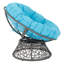 Fauteuil Papasan pivotant de 40 po de largeur en polyester capitonné Leianna-28586056-28315697