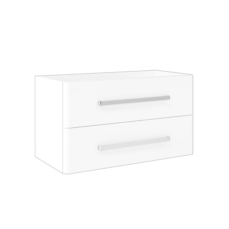 Mcdougle 90cm Single Bathroom Vanity Base Only, Arctic White HG