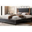 Lit pour grand lit tapissier noir Pu