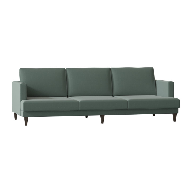 Carol Sofa, Bella Black Performance Velvet, Brown Mahogany