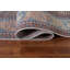 Tapis beige / ivoire / bleu en laine noué à la main de conception unique 9 pi x 11 pi 9 po