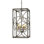 Diamond 6 - Light Candle Style Rectangle Chandelier with Wrought Iron Accents