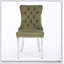 Chaise de salle à manger rembourrée en velours massif de style contemporain-1837609574