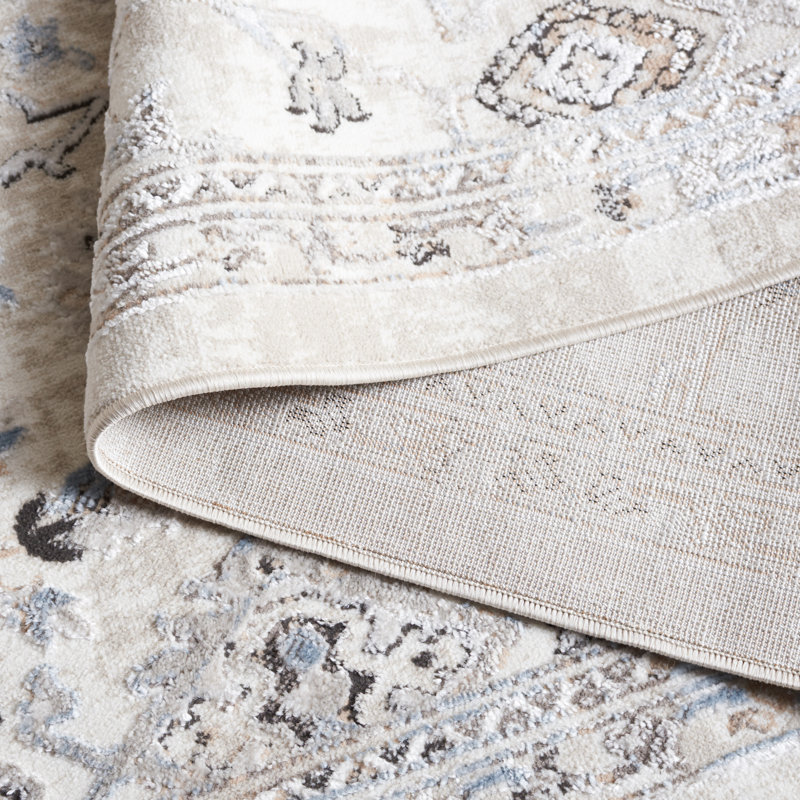 Henchy Performance Oriental Indoor/Outdoor Area Rug, Rectangle 5'3" x 7'6"