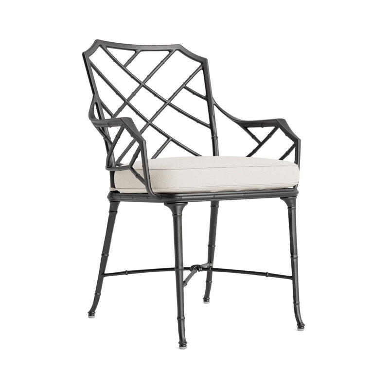 Calcutta Outdoor Dining Chair, Fusion Natural, Textured Pewter