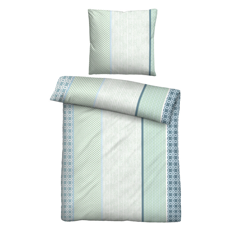 Cotton Striped Duvet Cover Set with Pillow Shams Included