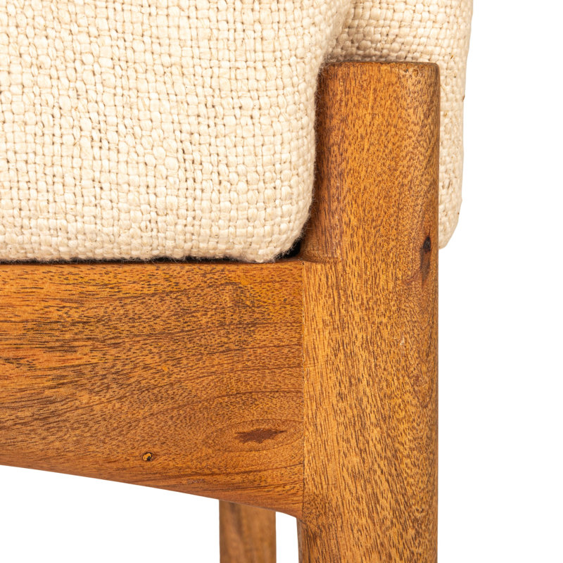 Tabouret en bois de manguier et Boucle, naturel