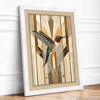 Geometric Hummingbird Art Deco - Print