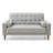 Contemporary Gray Loveseat For Two