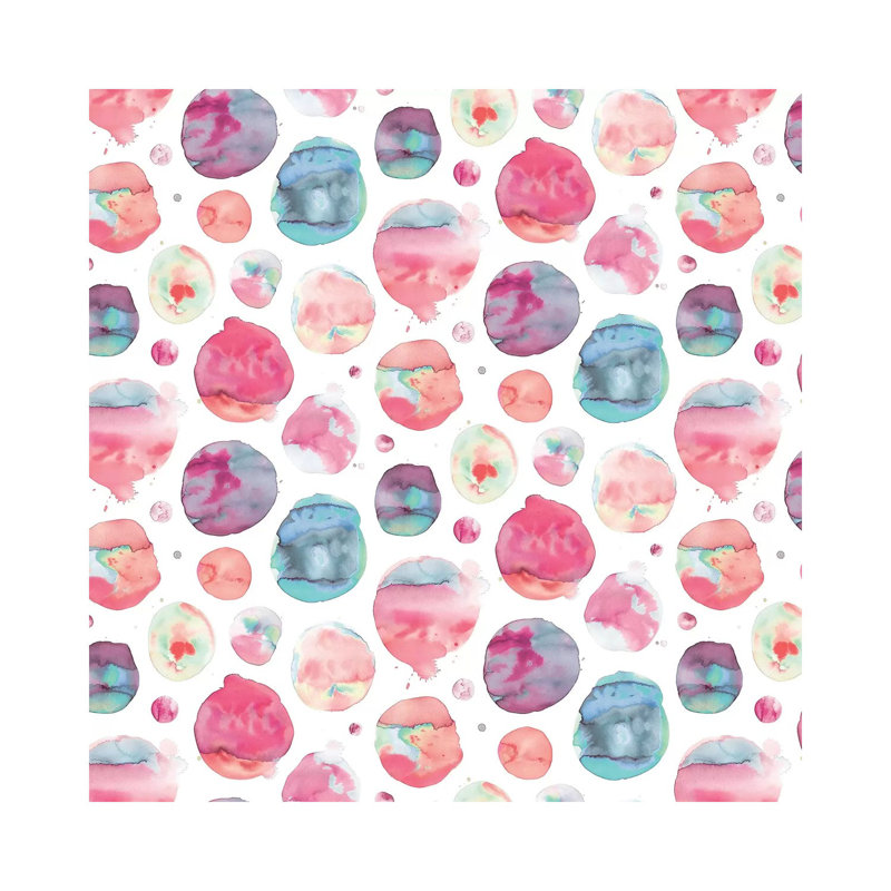 Big Watery Dots Pink by Ninola Design - Wrapped Canvas Painting