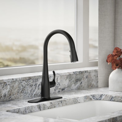 Simplice Single-Handle Pull Down Bar Sink Faucet with Three-Function Sprayhead
