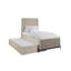 Lit gigogne double au-dessus de simple en taupe, présentant un style transitionnel et un placage de bouleau taupe-316742928