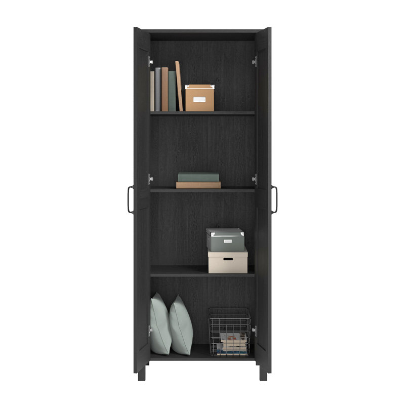 Armoire de rangement à 4 tablettes Colton, Chêne corbeau