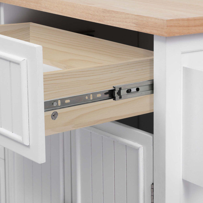 56.5'' Kitchen Island With Drop Leaf