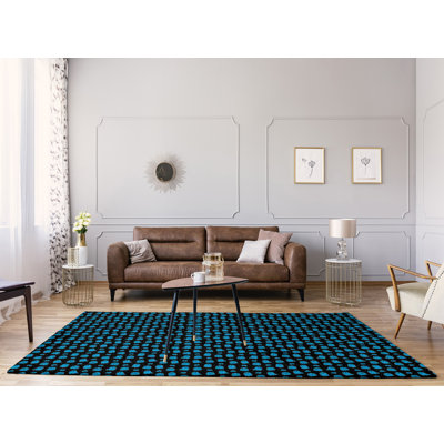 Tapis noir/bleu light ghosts