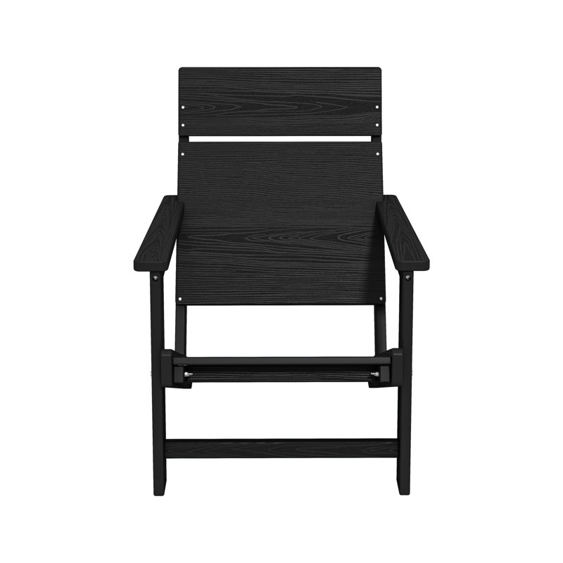 Chaise Adirondack HDPE, Noir