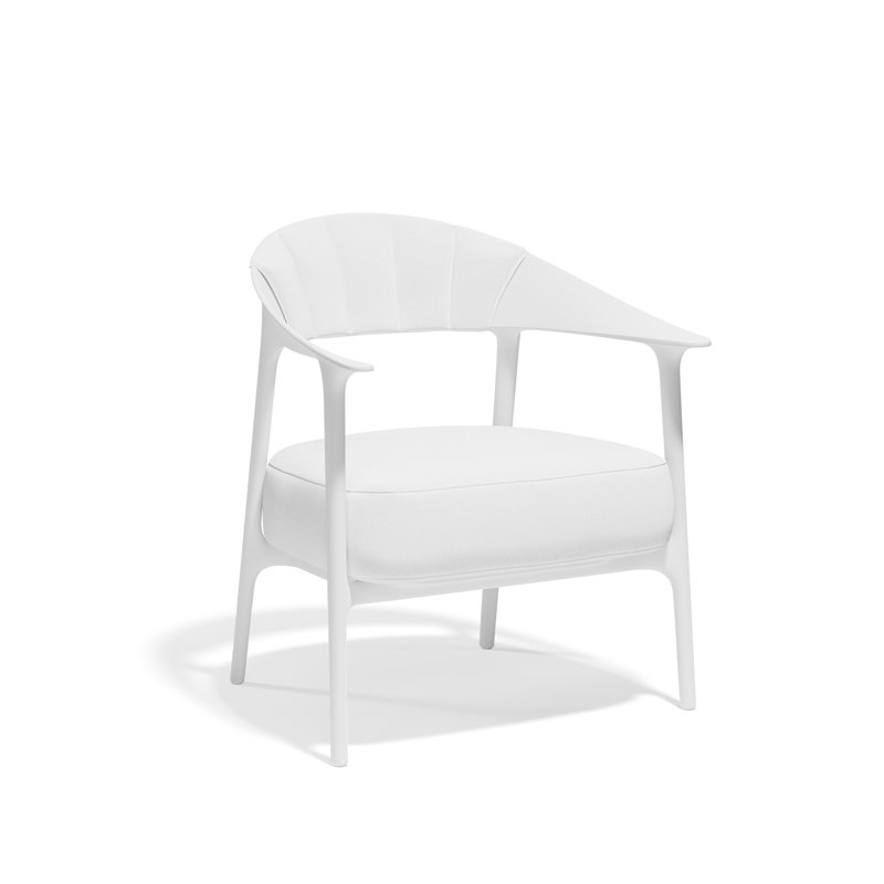 Fauteuil bas entièrement rembourré Afrique, Portonovo White
