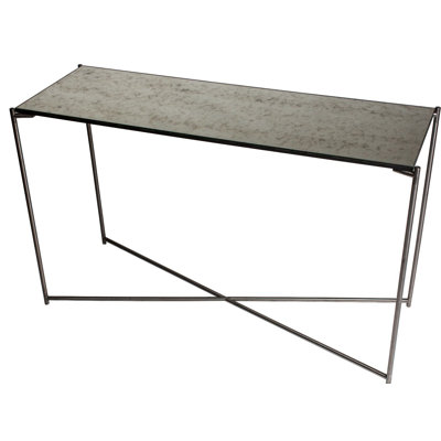 Bedell Glass Top Console Table