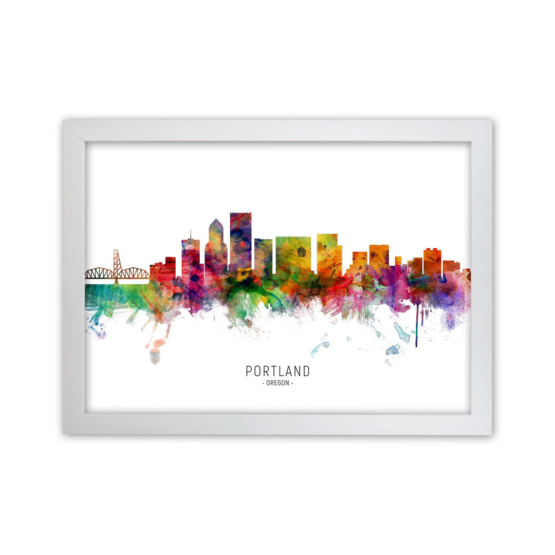 Portland Oregon Skyline by Michael Tompsett - Print