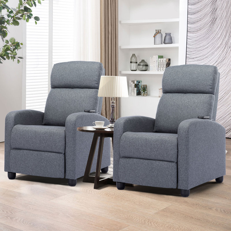 Ensemble de 2 fauteuils inclinables modernes avec rembourrage moelleux de 25,59 po (ensemble de 2)