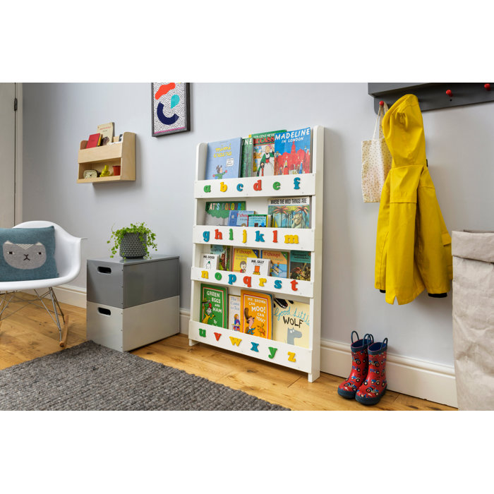 Tidy Books 4 Compartment Solid + Manufactured Wood Book Display ...