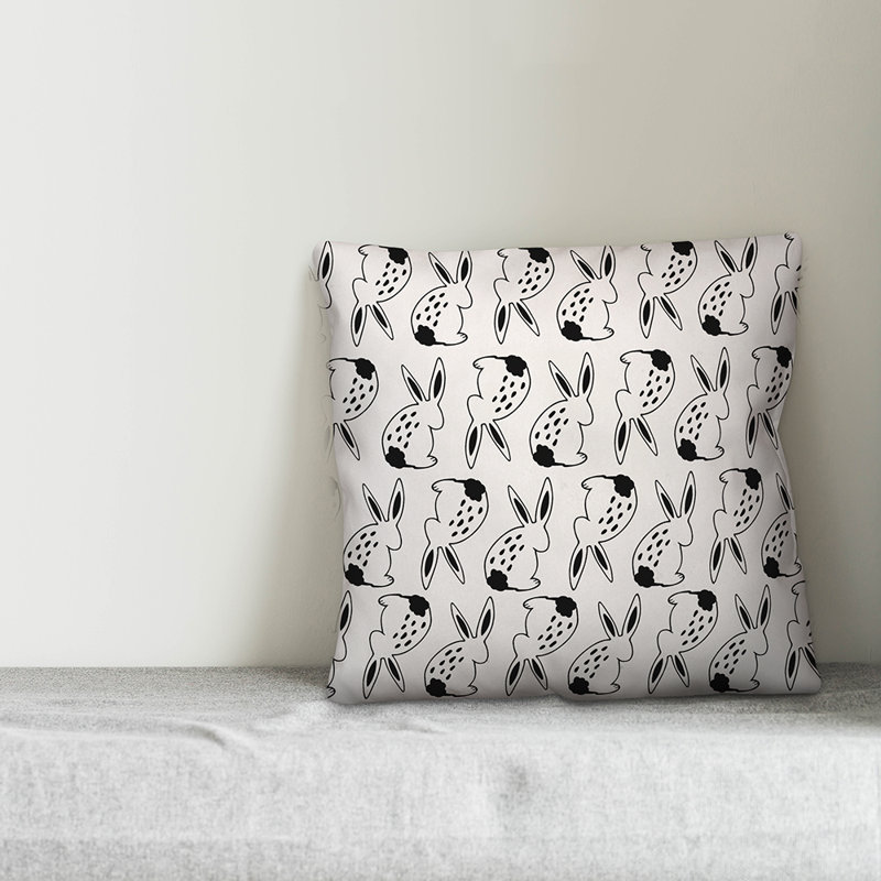 Bunny Pillow Cover, 18" x 18"