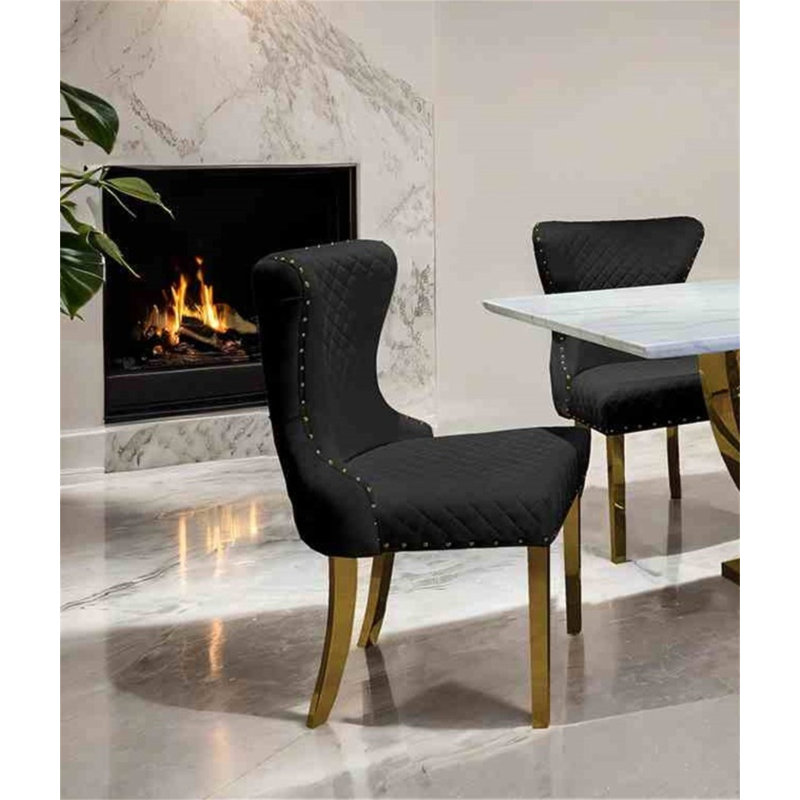 Chaise de salle à manger 2 pièces Glam Style