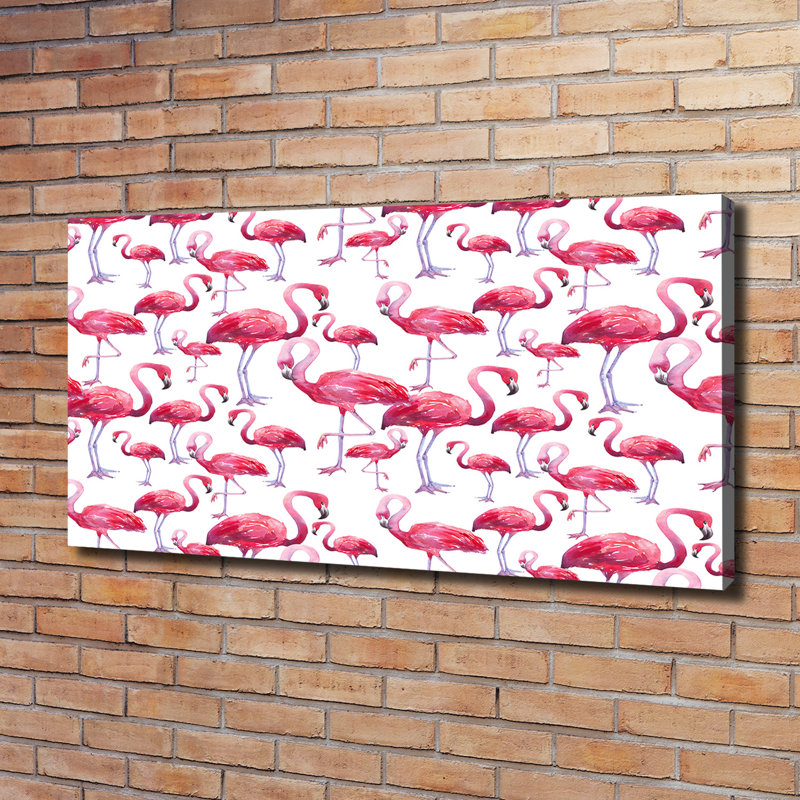 Flamingos - Wrapped Canvas Print