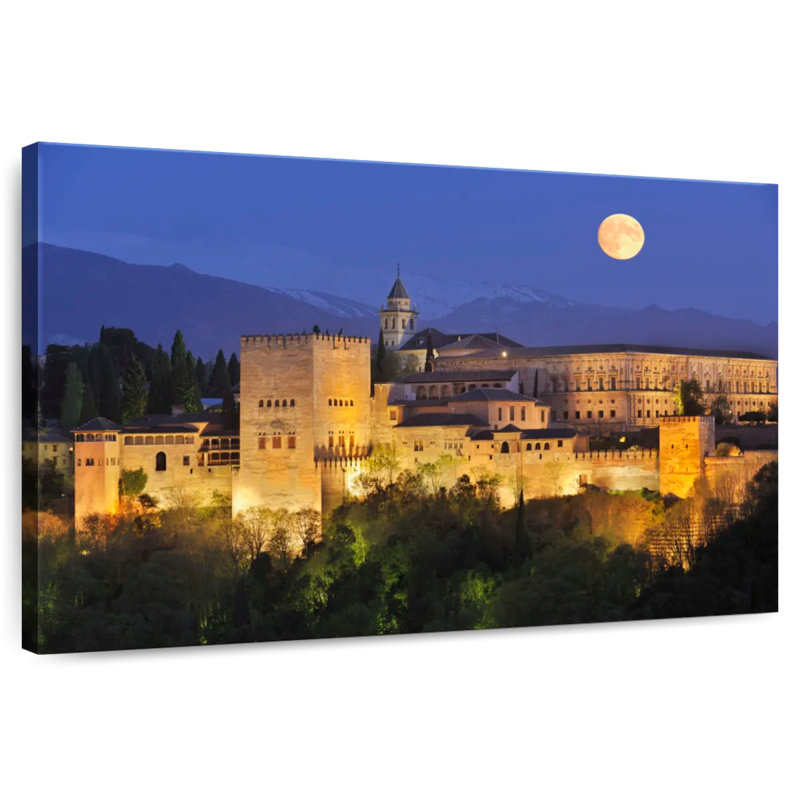 Camion pleine lune au palais de l'Alhambra, H 24 po x l 36 po