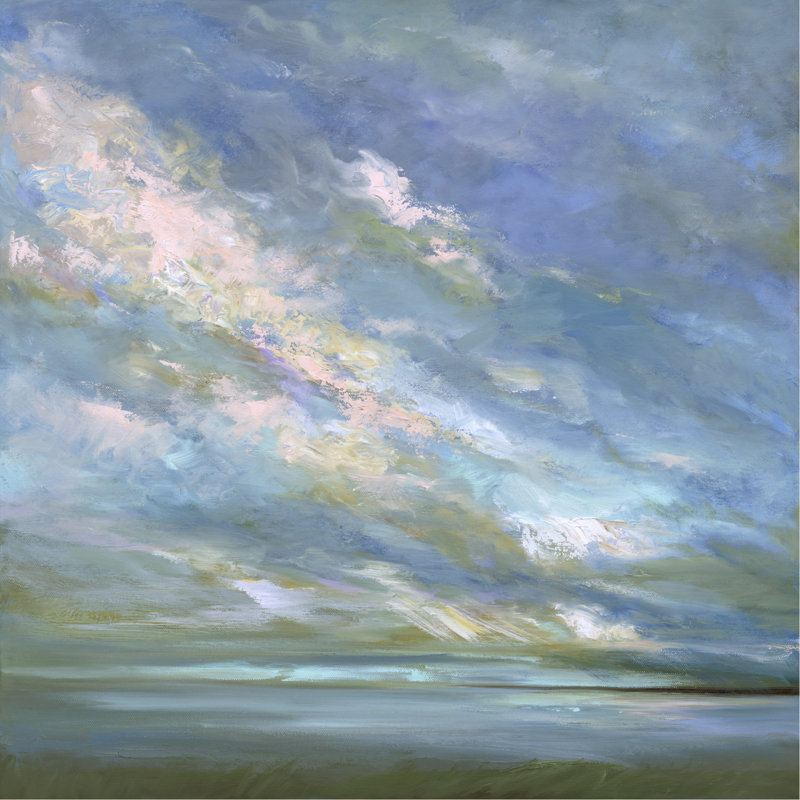 «Coastal Sky # 3», peinture sur toile, H 30 po x l 30 po
