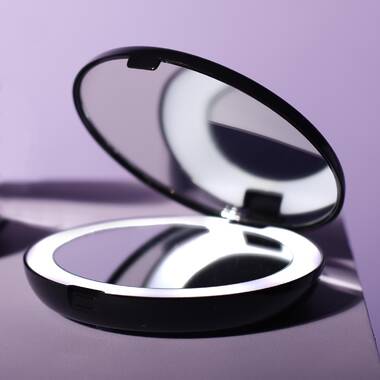 Modern Lighted Magnifying Compact Mirror