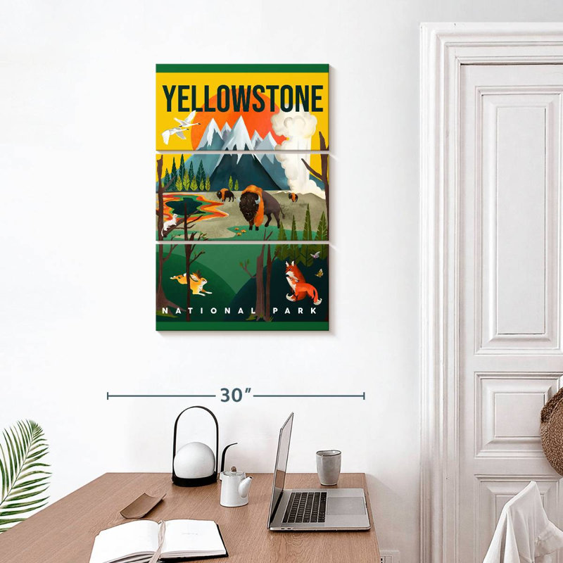 Alvord Yellowstone Park, 32" H x 20" W