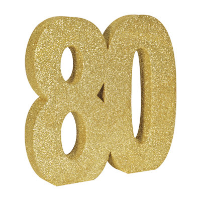 Centre de table 3-D scintillant "80"