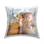 Coussin d'extérieur imprimé carré blanc personnalisé