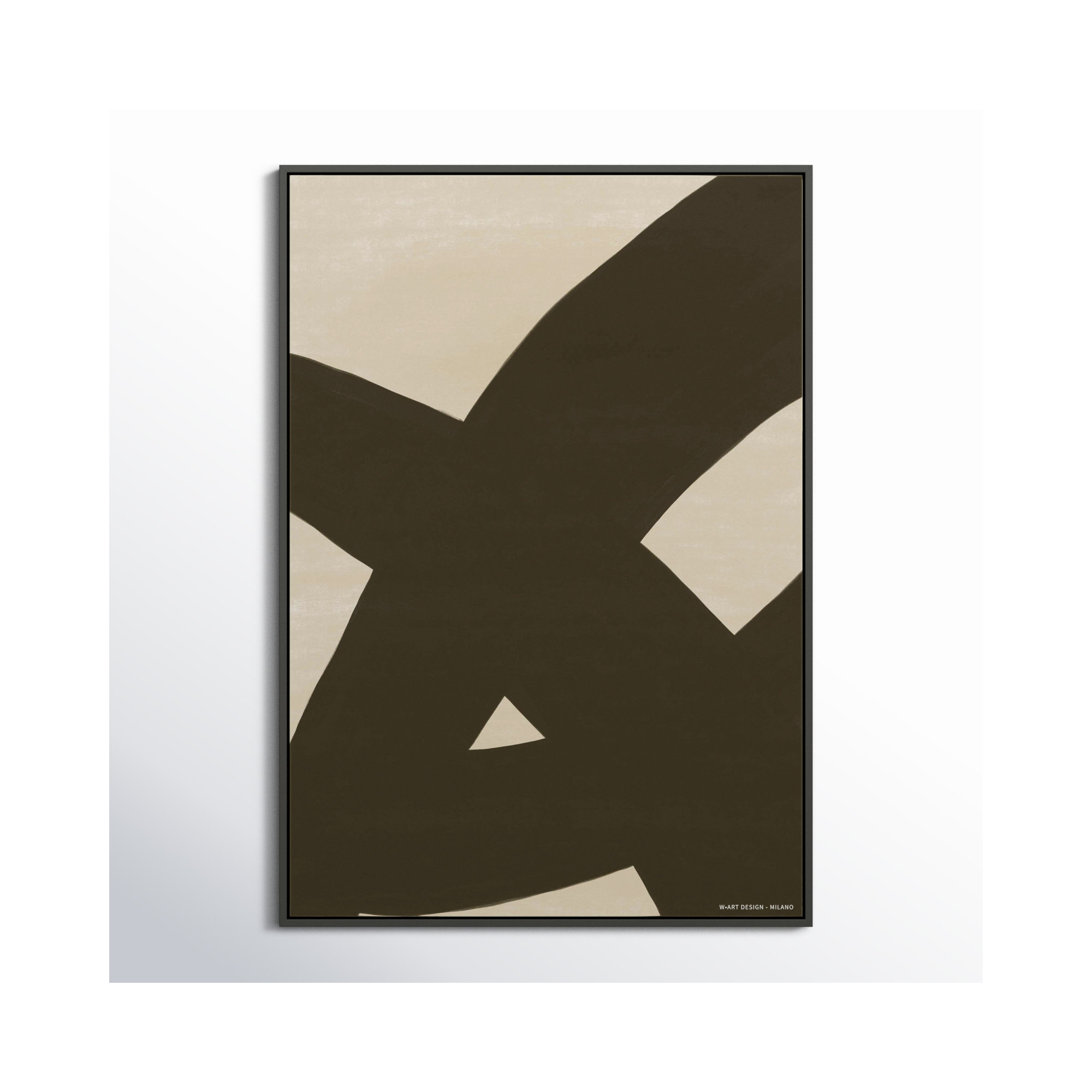 Form & Fusion 2 by Romina Gadler, Black Framed Canvas, 50" H x 35" W x 1.25" D
