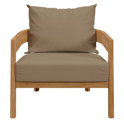 Fauteuil d'extérieur en bois de teck Brisbane par Modway