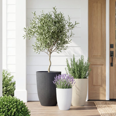 PE Tapered Round Pot Planters Set